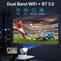 Projecteur HD 1080p pour cinéma maison, projecteur publicitaire sans fil BT WIFI YouTube TV vidéo film portable Android