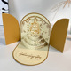 Golden greeting card without lights and music