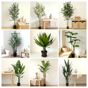 Plante d'<span class=keywords><strong>eucalyptus</strong></span> artificielle à feuilles rondes de couleur rougeâtre dans un <span class=keywords><strong>pot</strong></span> <span class=keywords><strong>en</strong></span> céramique blanc avec un faux sol noir <span class=keywords><strong>pour</strong></span> une décoration minimaliste et automnale - Product Image 5