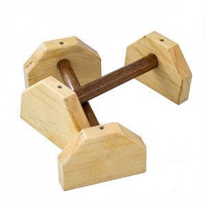 Supporto per Flessioni in Legno Naturale Massiccio con Base Antiscivolo, Attrezzo per <span class=keywords><strong>Ginnastica</strong></span> per Bambini, Allenamento Braccia e Core per Educazione Precoce - Product Image 6