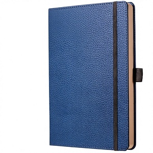 Premium A5 Sewing Bound Planner <b>Notebook</b> PU Leather Cover Elastic Strap Pen Loop Bookmark Ribbon <b>Lined</b> Pages for Office School - Product Image 3