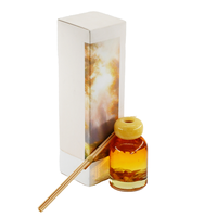 Bouteilles en verre transparentes vides pour diffuseur de roseaux avec bouchons en plastique, bâtonnets de roseaux et boîtes cadeaux, couleur personnalisée