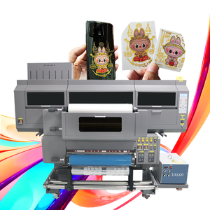 Large Intergrated 3D 30 60 cm <b>A1</b> 4Heads Roll To Roll DTF Uv Inkjet <b>Printer</b> Machine For Wood Cups Gold and Silver Printing - Product Image 1