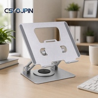 Support de tablette fin et léger avec base rotative à 360°, support pliable pour iPad Pro/Air/Mini et autres tablettes