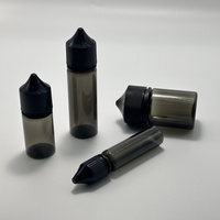 Flacon compte-gouttes à jus transparent en plastique PET CR V2 V3 10ml 30ml 50ml 60ml 100ml 120ml avec bouchon inviolable et pointe à vis