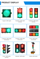 Vente en gros extérieur étanche IP65 100mm/200mm/300mm/400mm rouge jaune vert Led feux de signalisation ferroviaire ensemble de feux de circulation 12-24v