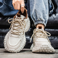 Chaussures basses pour hommes à semelle épaisse et rehaussée, style 'Daddy', ultra-légères, pour la course décontractée en extérieur, grandes tailles, pour le streaming en direct