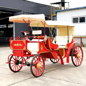 Carrosse électrique classique ZOWN pour visites touristiques, alimenté par batterie, 4 roues, 4 places, carrosse de luxe pour mariage, garantie de 2 ans, panoramique - Product Image 1