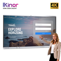 IKINOR OEM ODM Écran LCD 4K 75 pouces Tableau blanc interactif numérique à écran plat Écran tactile Verre anti-reflet Garantie 1 an