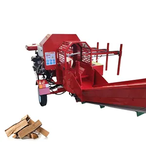 Máquina de procesamiento de leña 30T de operación hidráulica, divisor de troncos con mesa de cadena, maquinaria de carpintería