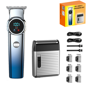 Recortadora Profesional Inalámbrica LCD para Barbero, Corte a 0mm, para Detalles y Contornos, Máquina Eléctrica USB para Cortar el Cabello, Manual en Inglés - Product Image 4