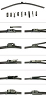 Para Corolla Q7 CLK Defender 2015-2016, Escobillas Limpiaparabrisas Delanteras de 3 Secciones de Caucho Natural de 14"-28"