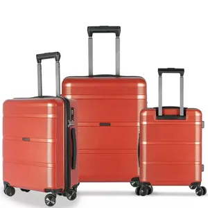 Fashionable Standard International Dimension 20/24/28 Large Capacity ABS+PC Luggage 3 Set Suitcase