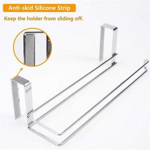 Porta rotolo di carta <span class=keywords><strong>da</strong></span> <span class=keywords><strong>cucina</strong></span> porta rotoli di carta sotto lo scaffale porta rotolo di carta in metallo cromato porta asciugamani - Product Image 5