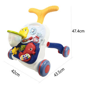 Baohan Kids Play Center Table d'activités Multifonction Poussette Jouet Trotteur Assis à Debout <span class=keywords><strong>2</strong></span> en 1 Trotteur pour bébé - Product Image 2