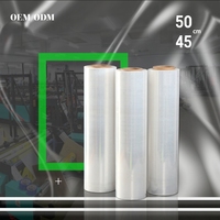 Film Étirable en Polyéthylène pour Palette (45cm x 450m, 20 Microns) – Film Plastique Transparent LDPE de Banderolage