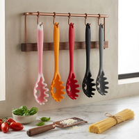 En gros, Cuillère à pâtes en silicone monobloc, résistante à la chaleur, antiadhésive, de qualité alimentaire, compatible lave-vaisselle et four