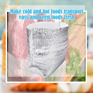 Bolsa Térmica Aislante de Aluminio Desechable Personalizada para Comida para Llevar, Bolsa Térmica Aislante para Entrega de Alimentos - Product Image 4