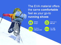 Raquettes à neige WOOWAVE Quick Bind EVA légères, crampons métalliques antidérapants, faciles à mettre et à enlever pour l'extérieur