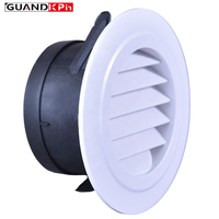 Grille de ventilation ronde à lamelles pour retour d'air intérieur, diffuseur à lamelles inclinées à 45 degrés, grille de ventilation de plafond pour CVC