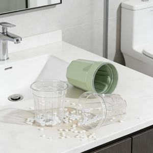 Pot de fleurs en céramique auto-arrosant avec design transparent de contrôle des racines, jardinière hydroponique écologique pour succulentes et plantes - Product Image 2