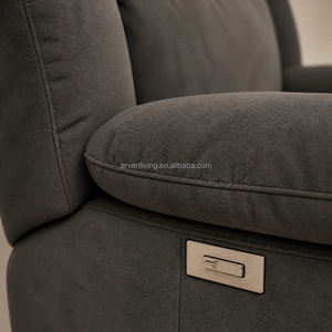 Sillón Reclinable Eléctrico de Doble Potencia con Reposacabezas Ajustable, Sillón Reclinable de Tela para Sala de Estar y Dormitorio - Product Image 4