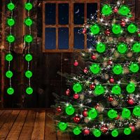 2026 Grenzüberschreitende Batteriebetriebene Wasserdichte LED Grinch Dekorative Lichter Halloween Lichterketten Cartoon Fenster Atmosphäre Großhandel