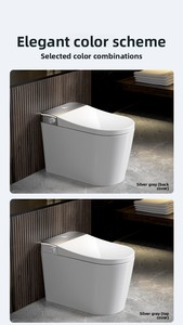 Sanitário Moderno de Cerâmica com Controle de Voz, Descarga Automática, Secagem a Ar, Montagem no Chão, Drenagem S-Trap, Controle Remoto Incluído - Product Image 6