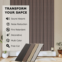 Panneaux acoustiques décoratifs en MDF insonorisants pour murs, panneaux absorbants le son, emballage en carton en bois PET