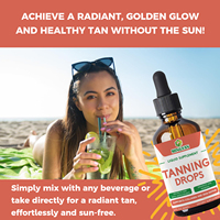 Gotas Bronceadoras para Adultos de Marca Privada, Fórmula DHA, Astaxantina, Licopeno, Vitaminas, Antioxidantes, Suaves para Piel Sensible, Bronceado sin Sol, Oral