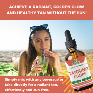 Private Labels Tanning Drops DHA Formula Astaxanthin Lycopene <b>Vitamins</b> Antioxidant Gentle Sensitive Skin Sunless Tan Oral <b>Liquid</b> - Product Image 5