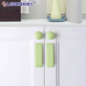 Lgedis Childrens Wardrobe <b>Door</b> Handles Rectangle Colored Solid Wood Cabinet Drawer <b>Knobs</b> Minimalist Design Easy Installation - Product Image 2