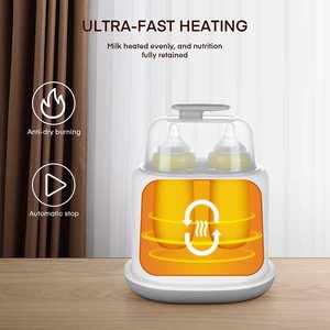 Calentador Digital Inteligente de Aluminio Libre de BPA, Venta Caliente <span class=keywords><strong>2023</strong></span>, Esterilizador y Calentador de Biberones Portátil con Desinfección en 8 Minutos, GS CE - Product Image 4