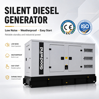 Groupe électrogène diesel silencieux Weichai 80 kVA, 40 kVA, 60 kVA, refroidi par eau, avec vitesse de 1500 tr/min pour usage commercial