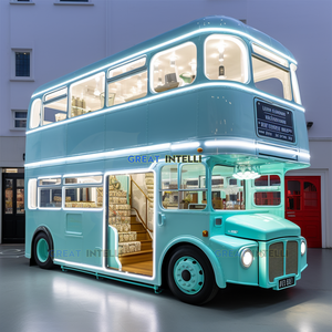 Excelente Camión de Comida con Diseño de Autobús de Dos Pisos de Londres para Cafetería, Pizzería, Heladería, Churros, Tacos, Hamburguesas - Product Image 3