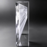 Trofeo de Cristal Horizontal Neelpure 125493 con Diseño de Rompecabezas y Mapa del Mundo Personalizado para Premios Corporativos