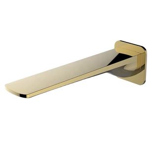 Robinet de lavabo mural moderne en laiton doré brossé avec cartouche céramique, mitigeur eau chaude et froide pour lavabo de salle de bain - Product Image 1
