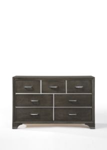 Gray Finish Modern Solid Wood Metal MDF Dresser Chest of Drawers Mirror for Living Room Bedroom - Product Image 6