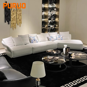 Ensemble de canapés en tissu de haute qualité Puruo pour <span class=keywords><strong>salon</strong></span>, villa, hall d'accueil, design italien, meubles de luxe, canapés de luxe - Product Image 2