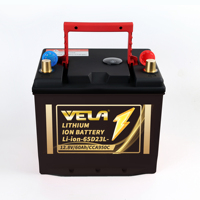 بطارية سيارة VELA 65D23L 12.8 فولت 60 أمبير ساعة من فوسفات الحديد الليثيوم مع لوحة BMS مدمجة، معتمدة من CE مع ضمان لمدة عامين