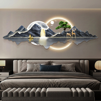 Modern Living Room Wall Decoration Wall Hanging Acrylic LED Landscape Painting Luxury Home Wall Art Murals