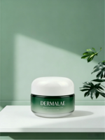 Flacon en verre dégradé vert givré avec bouchon blanc - Contenant de luxe pour sérum cosmétique et huile essentielle - Flacons de soin de la peau de luxe