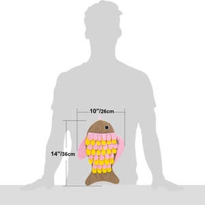 Tapis de reniflement interactif en forme de poisson de luxe pour chats tapis d'entraînement de nez d'animal de compagnie lavable en peluche feutre imprimé outil d'entraînement de QI à manger lentement - Product Image 6