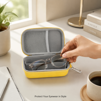Étui de voyage classique matelassé pour lunettes de soleil et de vue avec coque rigide en EVA