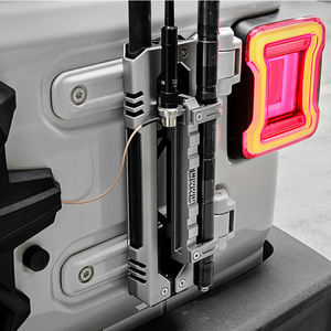 SXMA JL1233 support trois en un argent alliage d'aluminium hayon charnière mât support antenne support pour <span class=keywords><strong>Jeep</strong></span> W rangler JL 18 + - Product Image 6