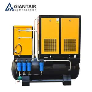 GIANTAIR industriale a basso rumore vite compressore d'aria di alta qualità 15kw 20hp