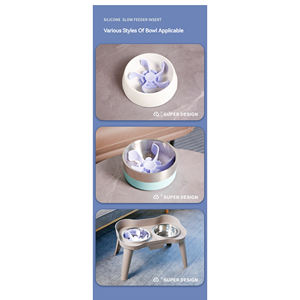 Tazón de silicona para comida de mascotas con base de ventosa de pulpo para una fácil adsorción sin deslizamiento - Product Image 4