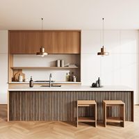 Chine gros panneau acoustique à lattes en bois de noyer akoestische wandpanelen panneau à lattes insonorisant pour la décoration de bureau à domicile