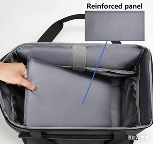 Bolsa de poliéster de gran capacidad con ruedas para profesores, bolso de mano para profesores, maleta de viaje multifuncional con cremallera y ruedas desmontables - Product Image 6