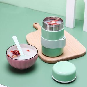 400Ml Vacuum Food Flask <b>Double</b> <b>Wall</b> 304 Steel Soup Container Insulated Food Jar Take Away Food <b>Box</b> With Spoon - Product Image 4